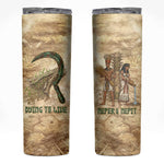 Neper and Nepit Skinny Tumbler Ancient Harvest and Fertility Design with Sickle and Grain