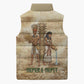 Neper and Nepit Sleeveless Puffer Jacket Ancient Harvest and Fertility Design with Sickle and Grain