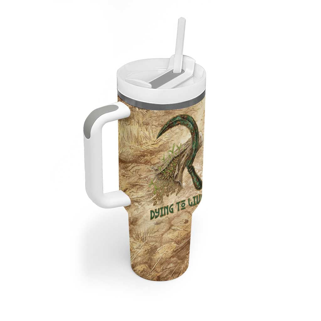 Neper and Nepit Tumbler With Handle Ancient Harvest and Fertility Design with Sickle and Grain