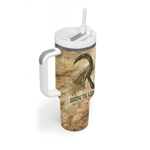 Neper and Nepit Tumbler With Handle Ancient Harvest and Fertility Design with Sickle and Grain