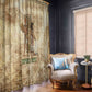 Neper and Nepit Window Curtain Ancient Harvest and Fertility Design with Sickle and Grain