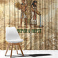 Neper and Nepit Window Curtain Ancient Harvest and Fertility Design with Sickle and Grain
