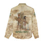 Neper and Nepit Women Casual Shirt Ancient Harvest and Fertility Design with Sickle and Grain