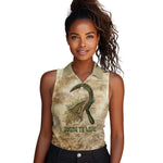 Neper and Nepit Women Sleeveless Polo Shirt Ancient Harvest and Fertility Design with Sickle and Grain
