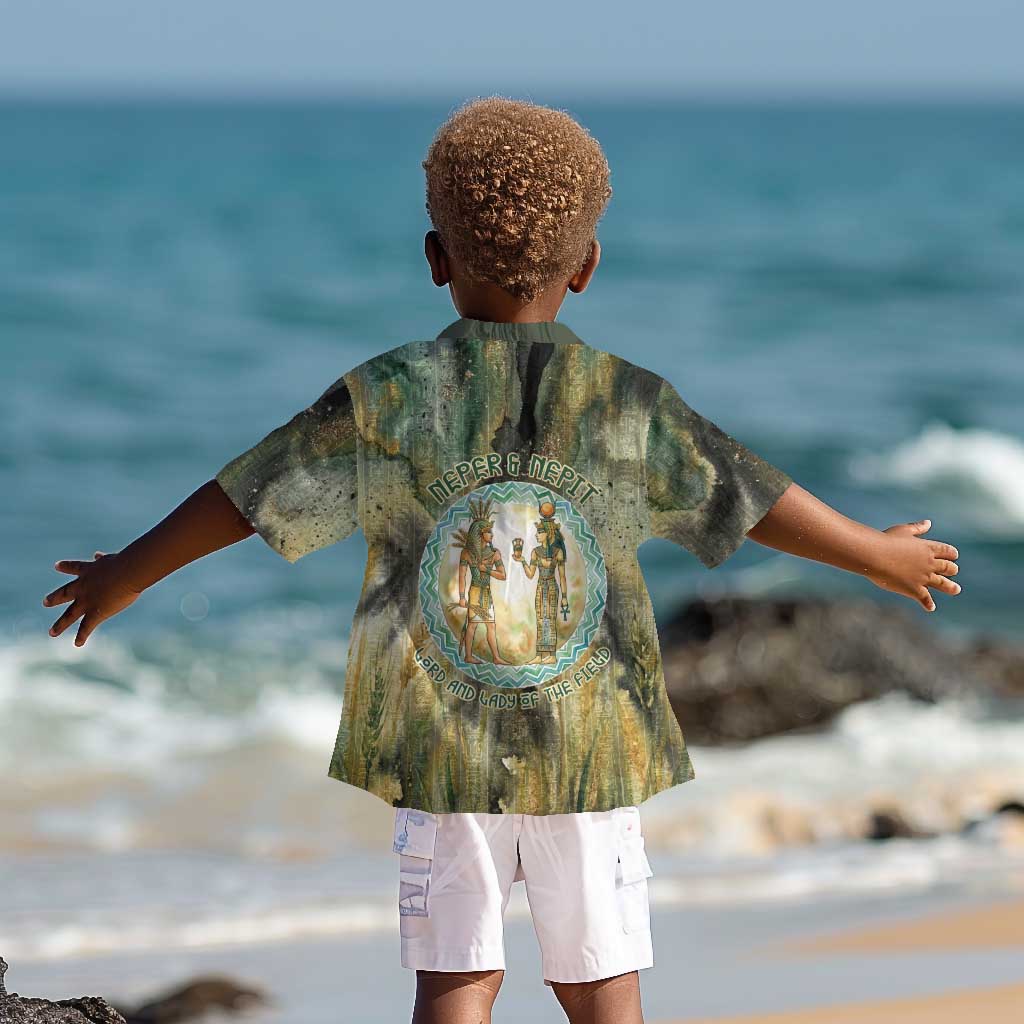 Neper and Nepit Kid Hawaiian Shirt Ancient Egyptian Seed Awakening and Fertility