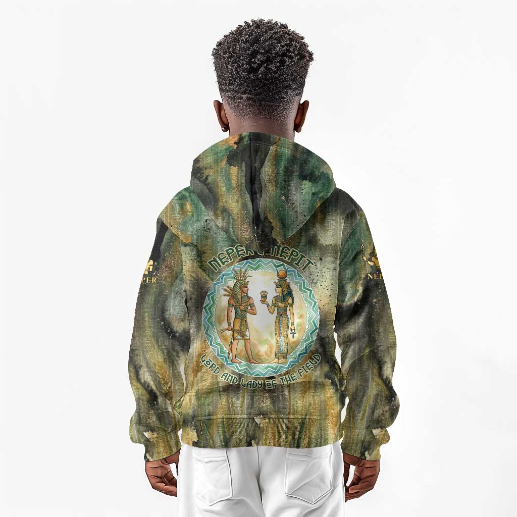 Neper and Nepit Kid Hoodie Ancient Egyptian Seed Awakening and Fertility