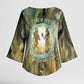 Neper and Nepit Kimono Sleeve Blouse Ancient Egyptian Seed Awakening and Fertility