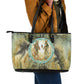 Neper and Nepit Leather Tote Bag Ancient Egyptian Seed Awakening and Fertility