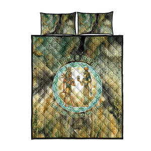 Neper and Nepit Quilt Bed Set Ancient Egyptian Seed Awakening and Fertility