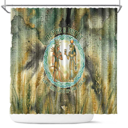 Neper and Nepit Shower Curtain Ancient Egyptian Seed Awakening and Fertility