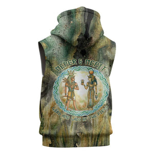 Neper and Nepit Sleeveless Hoodie Ancient Egyptian Seed Awakening and Fertility