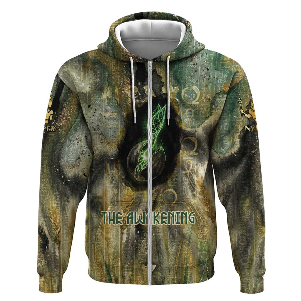 Neper and Nepit Zip Hoodie Ancient Egyptian Seed Awakening and Fertility