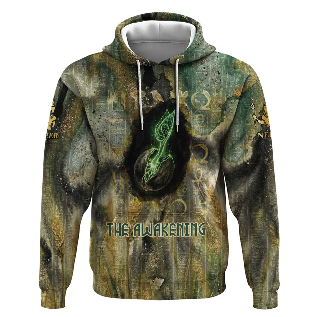 Neper and Nepit Zip Hoodie Ancient Egyptian Seed Awakening and Fertility