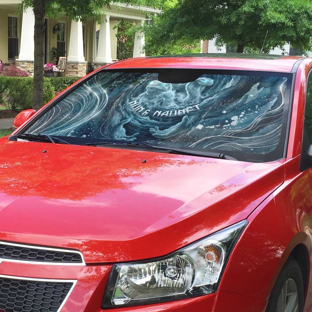 Egypt Nun and Naunet Auto Sun Shade Primordial Water Gods Cosmic Ocean Infinite Waves