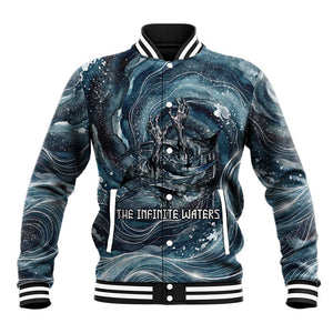 Egypt Nun and Naunet Baseball Jacket Primordial Water Gods Cosmic Ocean Infinite Waves