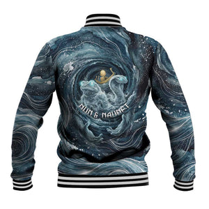 Egypt Nun and Naunet Baseball Jacket Primordial Water Gods Cosmic Ocean Infinite Waves