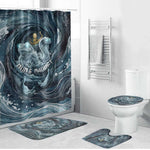 Egypt Nun and Naunet Bathroom Set Primordial Water Gods Cosmic Ocean Infinite Waves