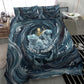 Egypt Nun and Naunet Bedding Set Primordial Water Gods Cosmic Ocean Infinite Waves