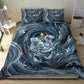 Egypt Nun and Naunet Bedding Set Primordial Water Gods Cosmic Ocean Infinite Waves