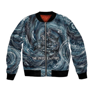 Egypt Nun and Naunet Bomber Jacket Primordial Water Gods Cosmic Ocean Infinite Waves