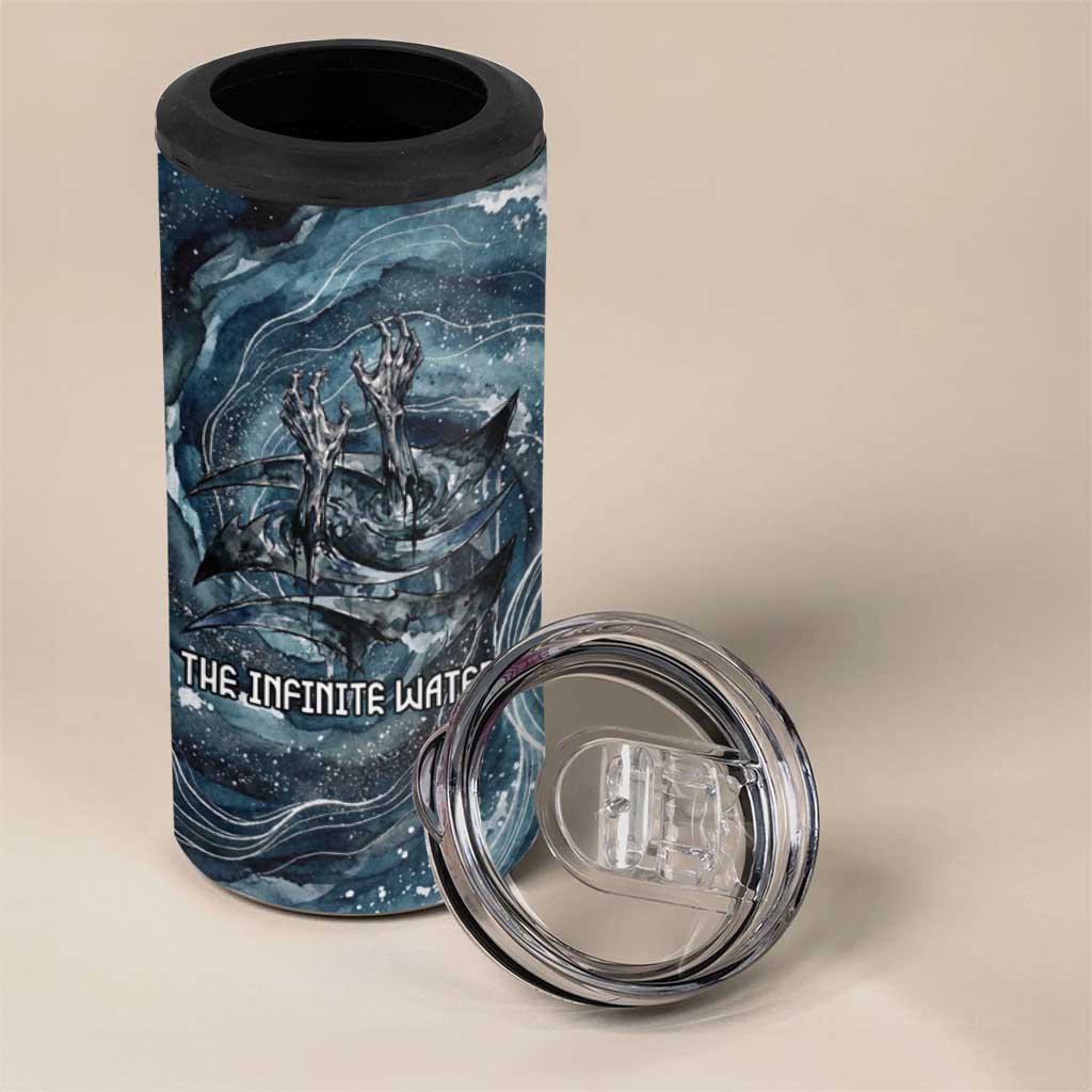 Egypt Nun and Naunet 4 in 1 Can Cooler Tumbler Primordial Water Gods Cosmic Ocean Infinite Waves