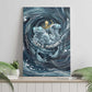 Egypt Nun and Naunet Canvas Wall Art Primordial Water Gods Cosmic Ocean Infinite Waves