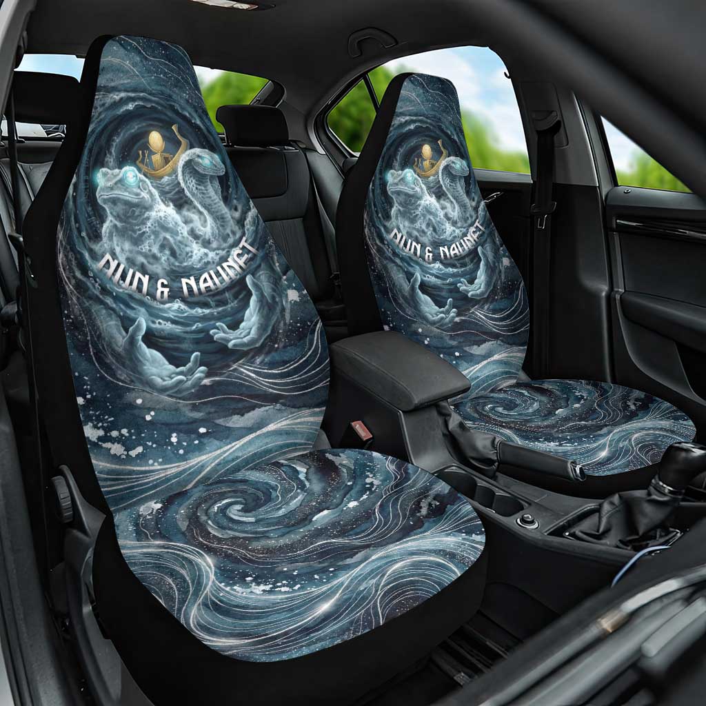 Egypt Nun and Naunet Car Seat Cover Primordial Water Gods Cosmic Ocean Infinite Waves