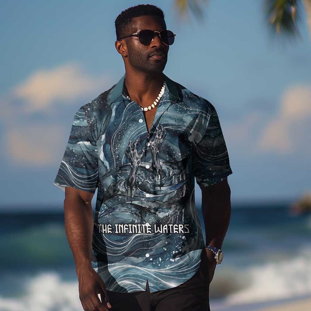 Egypt Nun and Naunet Hawaiian Shirt Primordial Water Gods Cosmic Ocean Infinite Waves