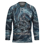 Egypt Nun and Naunet Hockey Jersey Primordial Water Gods Cosmic Ocean Infinite Waves
