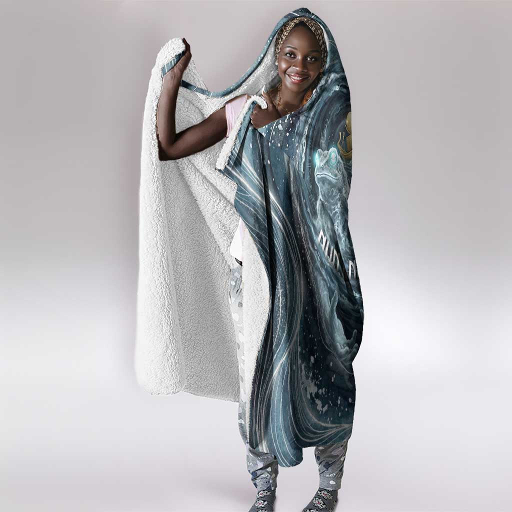 Egypt Nun and Naunet Hooded Blanket Primordial Water Gods Cosmic Ocean Infinite Waves