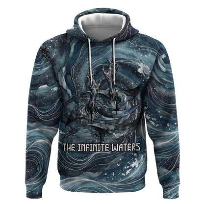 Egypt Nun and Naunet Hoodie Primordial Water Gods Cosmic Ocean Infinite Waves