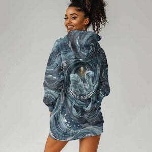 Egypt Nun and Naunet Hoodie Dress Primordial Water Gods Cosmic Ocean Infinite Waves