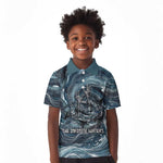 Egypt Nun and Naunet Kid Polo Shirt Primordial Water Gods Cosmic Ocean Infinite Waves