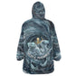 Egypt Nun and Naunet Kid Wearable Blanket Hoodie Primordial Water Gods Cosmic Ocean Infinite Waves