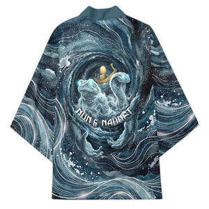 Egypt Nun and Naunet Kimono Primordial Water Gods Cosmic Ocean Infinite Waves