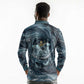 Egypt Nun and Naunet Long Sleeve Polo Shirt Primordial Water Gods Cosmic Ocean Infinite Waves