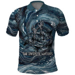 Egypt Nun and Naunet Polo Shirt Primordial Water Gods Cosmic Ocean Infinite Waves