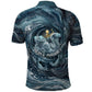 Egypt Nun and Naunet Polo Shirt Primordial Water Gods Cosmic Ocean Infinite Waves