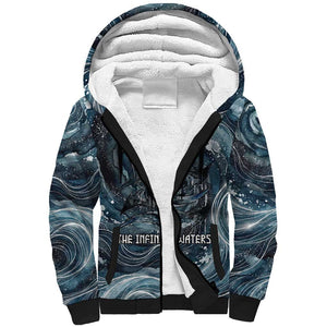 Egypt Nun and Naunet Sherpa Hoodie Primordial Water Gods Cosmic Ocean Infinite Waves