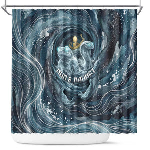 Egypt Nun and Naunet Shower Curtain Primordial Water Gods Cosmic Ocean Infinite Waves