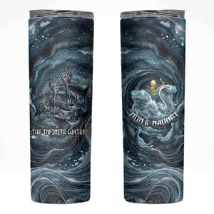 Egypt Nun and Naunet Skinny Tumbler Primordial Water Gods Cosmic Ocean Infinite Waves