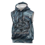 Egypt Nun and Naunet Sleeveless Hoodie Primordial Water Gods Cosmic Ocean Infinite Waves