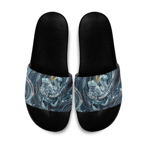 Egypt Nun and Naunet Slide Sandals Primordial Water Gods Cosmic Ocean Infinite Waves