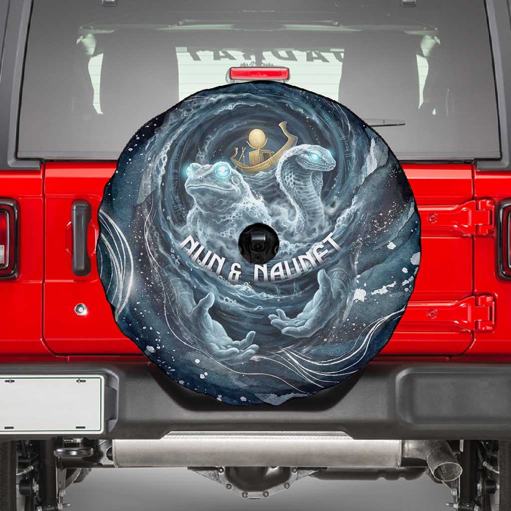 Egypt Nun and Naunet Spare Tire Cover Primordial Water Gods Cosmic Ocean Infinite Waves