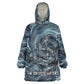 Egypt Nun and Naunet Wearable Blanket Hoodie Primordial Water Gods Cosmic Ocean Infinite Waves