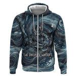 Egypt Nun and Naunet Zip Hoodie Primordial Water Gods Cosmic Ocean Infinite Waves