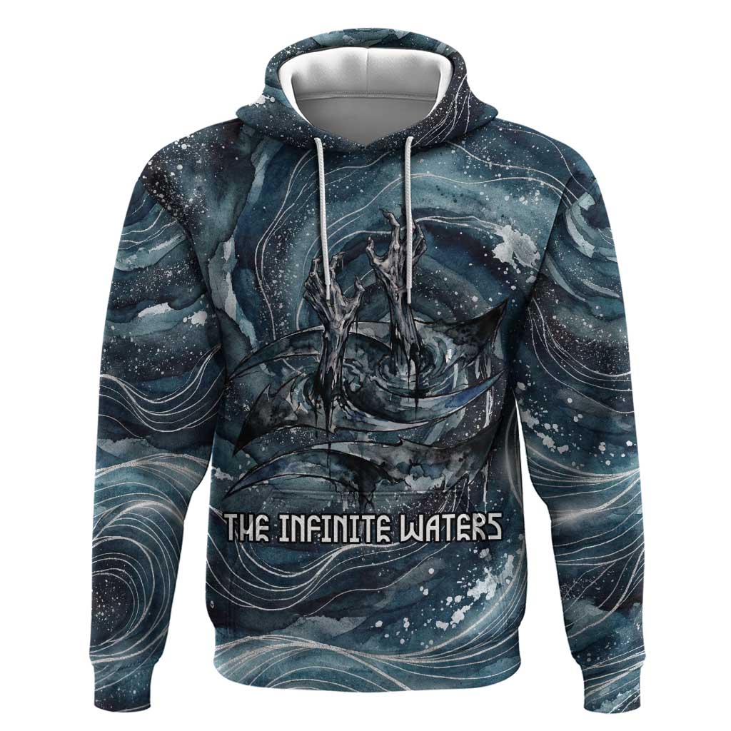 Egypt Nun and Naunet Zip Hoodie Primordial Water Gods Cosmic Ocean Infinite Waves