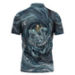Egypt Nun and Naunet Zipper Polo Shirt Primordial Water Gods Cosmic Ocean Infinite Waves