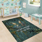 Nun and Naunet Egyptian Area Rug Serpent Abyss Design Primordial Gods of Ancient Waters