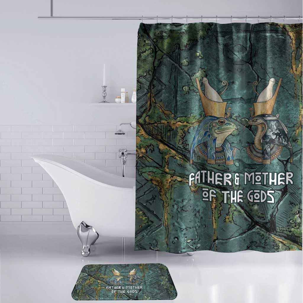 Nun and Naunet Egyptian Bathroom Set Serpent Abyss Design Primordial Gods of Ancient Waters